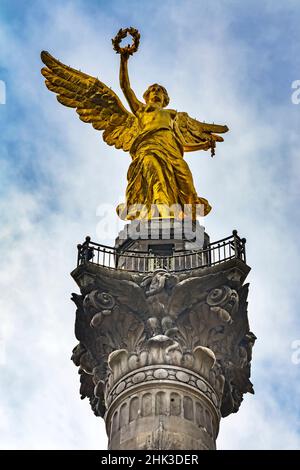 L'Ange de l'indépendance, Mexico, Mexique. Construit en 1910 pour célébrer son indépendance de 1821. Banque D'Images