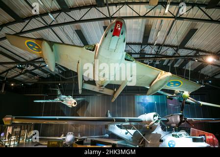 Suède, Linkoping, Flygvapen Museum, Swedish Air Force Museum, avions de l'époque des années 1950 avec TP-47 Consolidated PBY-5A Catalina hydravion Banque D'Images