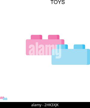 Icône de vecteur simple de jouets.Modèle de conception de symbole d'illustration pour élément d'interface utilisateur Web mobile. Illustration de Vecteur