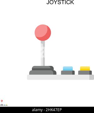 Icône de vecteur simple joystick.Modèle de conception de symbole d'illustration pour élément d'interface utilisateur Web mobile. Illustration de Vecteur