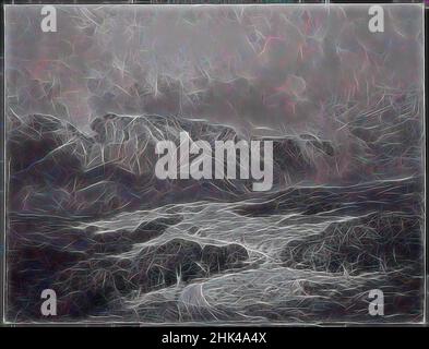 Inspiré par Landscape, Julian Walbridge Rix, cuisine américaine, 1850-1903, huile sur toile, 1901, 31 15/16 x 41 15/16 po, 81,2 x 106,5 cm, repensé par Artotop. L'art classique réinventé avec une touche moderne. Conception de lumière chaleureuse et gaie, de luminosité et de rayonnement de lumière. La photographie s'inspire du surréalisme et du futurisme, embrassant l'énergie dynamique de la technologie moderne, du mouvement, de la vitesse et révolutionne la culture Banque D'Images