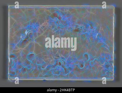 Inspiré par le carrelage, la faïence émaillée, env. 1910, 4 1/4 x 6 x 1/2 po, 10,8 x 15,2 x 1,3 cm, faïence, floral, nouveau jersey, carrelage, Repensé par Artotop. L'art classique réinventé avec une touche moderne. Conception de lumière chaleureuse et gaie, de luminosité et de rayonnement de lumière. La photographie s'inspire du surréalisme et du futurisme, embrassant l'énergie dynamique de la technologie moderne, du mouvement, de la vitesse et révolutionne la culture Banque D'Images