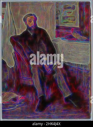 Inspiré par Portrait d'un homme, Portrait d'homme, Edgar Degas, Français, 1834-1917, Huile sur toile, France, env. 1866, 34 x 25 1/2 po, 86,4 x 64,8 cm, 1866, 19th Century, barbe, marron, env. 1866, président, Degas, distant, européen, Plis, français, art français, huile française, peinture française, Regard, intérieur, homme, repensé par Artotop. L'art classique réinventé avec une touche moderne. Conception de lumière chaleureuse et gaie, de luminosité et de rayonnement de lumière. La photographie s'inspire du surréalisme et du futurisme, embrassant l'énergie dynamique de la technologie moderne, du mouvement, de la vitesse et révolutionne la culture Banque D'Images