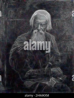 Inspiré par le mendiant russe Thomas Martin Jensen, américain, 1831-1916, huile sur toile, 1878, 36 x 28 15/16 po, 91,4 x 73,5 cm, 19th C, American, American, American Painting, barbe, mendiant, poils du visage, sans-abri, figure masculine, homme, huile sur camvas, vieux, peinture, pauvres, pauvreté, Russe, assis, russe, réimaginé par Artotop. L'art classique réinventé avec une touche moderne. Conception de lumière chaleureuse et gaie, de luminosité et de rayonnement de lumière. La photographie s'inspire du surréalisme et du futurisme, embrassant l'énergie dynamique de la technologie moderne, du mouvement, de la vitesse et révolutionne la culture Banque D'Images