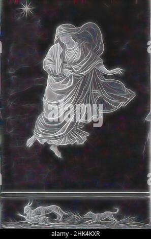 Inspiré par Pompeian Picture of Raphael's hours, Arms abaissé, Italien, Oil, 19th Century, Troisième heure de la nuit, repensée par Artotop. L'art classique réinventé avec une touche moderne. Conception de lumière chaleureuse et gaie, de luminosité et de rayonnement de lumière. La photographie s'inspire du surréalisme et du futurisme, embrassant l'énergie dynamique de la technologie moderne, du mouvement, de la vitesse et révolutionne la culture Banque D'Images