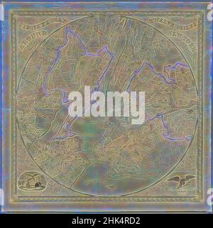 Inspiré par la carte de Sidney, 12 miles autour de New York, lithographie Chromo, 1849, 35 5/8 x 35 1/16 po., 90,5 x 89 cm, 19th Century, bourgs, carte de Brooklyn, cartographie, Urbanisme, Brooklyn historique, carte historique, historique, propriétaires fonciers, Long Island, carte, métropolitain, New York, New York, Repensé par Artotop. L'art classique réinventé avec une touche moderne. Conception de lumière chaleureuse et gaie, de luminosité et de rayonnement de lumière. La photographie s'inspire du surréalisme et du futurisme, embrassant l'énergie dynamique de la technologie moderne, du mouvement, de la vitesse et révolutionne la culture Banque D'Images