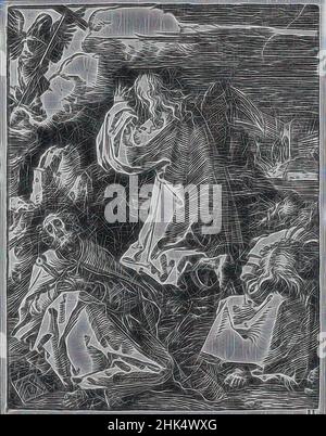 Inspiré par le Christ sur le Mont des oliviers, la petite passion, Albrecht Dürer, allemand, 1471-1528, Coupe de bois sur papier couté, Allemagne, 1509-1511; édition de 1511, feuille: 5 3/16 x 4 po., 13,2 x 10,2 cm, biblique, catholicisme, christ, Christianisme, Dévotional, Durer, Jésus, Nouveau Testament, olives, Petit, repensé par Artotop. L'art classique réinventé avec une touche moderne. Conception de lumière chaleureuse et gaie, de luminosité et de rayonnement de lumière. La photographie s'inspire du surréalisme et du futurisme, embrassant l'énergie dynamique de la technologie moderne, du mouvement, de la vitesse et révolutionne la culture Banque D'Images