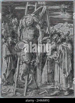 Inspiré par Descent de la Croix, la petite passion, Albrecht Dürer, allemand, 1471-1528, Coupe de bois sur papier couté, Allemagne, 1509-1511; édition de 1511, feuille: 5 3/16 x 4 1/16 po., 13,2 x 10,3 cm, biblique, catholicisme, Christ, Christianisme, Croix, Dévotional, Durer, Nouveau Testament, petite passion, Repensé par Artotop. L'art classique réinventé avec une touche moderne. Conception de lumière chaleureuse et gaie, de luminosité et de rayonnement de lumière. La photographie s'inspire du surréalisme et du futurisme, embrassant l'énergie dynamique de la technologie moderne, du mouvement, de la vitesse et révolutionne la culture Banque D'Images