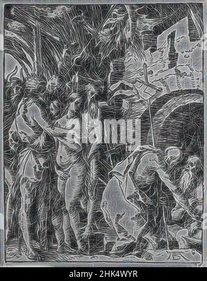 Inspiré par Christ in Limbo, la petite passion, Albrecht Dürer, allemand, 1471-1528, Coupe de bois sur papier couté, Allemagne, 1509-1511; édition de 1511, feuille: 5 3/16 x 4 po., 13,2 x 10,2 cm, biblique, catholicisme, Christ, Christianisme, Dévotion, Durer, Jésus, limbo, Nouveau Testament, Petite passion, coupe de bois, repensée par Artotop. L'art classique réinventé avec une touche moderne. Conception de lumière chaleureuse et gaie, de luminosité et de rayonnement de lumière. La photographie s'inspire du surréalisme et du futurisme, embrassant l'énergie dynamique de la technologie moderne, du mouvement, de la vitesse et révolutionne la culture Banque D'Images