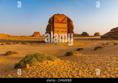 Tombe de Lihyan, fils de Kuza, Madain Saleh (Hegra) (Al Hijr), site du patrimoine mondial de l'UNESCO, Al Ula, Royaume d'Arabie Saoudite, Moyen-Orient Banque D'Images