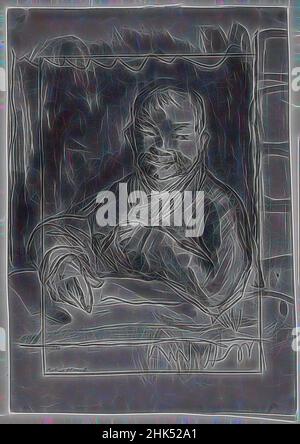 Inspiré par la longueur du buste esquisse de l'homme penchant sur Ledge, Robert Henri, américain, 1865-1929, Graphite, Encre et lavage sur papier, s.d., feuille: 8 9/16 x 5 7/8 po., 21,7 x 14,9 cm, réimaginé par Artotop. L'art classique réinventé avec une touche moderne. Conception de lumière chaleureuse et gaie, de luminosité et de rayonnement de lumière. La photographie s'inspire du surréalisme et du futurisme, embrassant l'énergie dynamique de la technologie moderne, du mouvement, de la vitesse et révolutionne la culture Banque D'Images