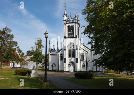 Église anglicane St. John's, Old Town, site du patrimoine mondial de l'UNESCO, Lunenburg, Nouvelle-Écosse, Canada, Amérique du Nord Banque D'Images