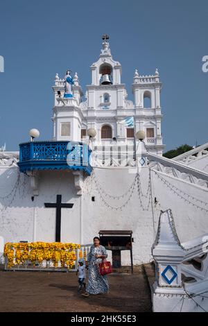 L'église notre-Dame de l'Immaculée conception, site du patrimoine mondial de l'UNESCO, Panjim City (Panaji), Goa, Inde, Asie Banque D'Images