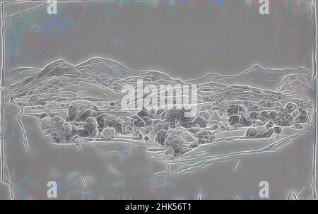 Inspiré par Adirondack Landscape, William Trost Richards, cuisine américaine, 1833-1905, Graphite sur papier, env. 1857, feuille : 12 1/2 x 19 3/8 po, 31,8 x 49,2 cm, revisitée par Artotop. L'art classique réinventé avec une touche moderne. Conception de lumière chaleureuse et gaie, de luminosité et de rayonnement de lumière. La photographie s'inspire du surréalisme et du futurisme, embrassant l'énergie dynamique de la technologie moderne, du mouvement, de la vitesse et révolutionne la culture Banque D'Images