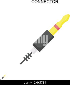 Icône de vecteur simple de connecteur.Modèle de conception de symbole d'illustration pour élément d'interface utilisateur Web mobile. Illustration de Vecteur