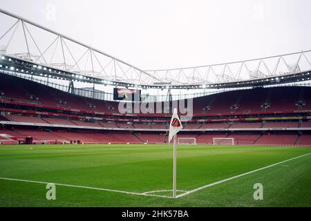 Photo du dossier datée du 23-01-2022 de vue générale du sol.Arsenal jouera des matchs à dos-à-dos au stade Emirates après avoir confirmé le quart de finale de la Ligue des champions des femmes contre Wolfsburg.Date de publication : le mercredi 2 février 2022. Banque D'Images