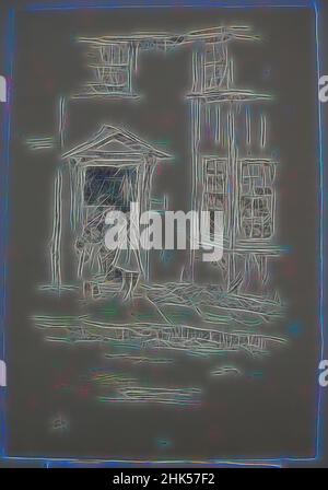 Inspiré par la petite porte, Lyme Regis, James Abbott McNeill Whistler, cuisine américaine, 1834-1903, Lithographie, 1895, 11 1/16 x 7 9/16 po, 28,1 x 19,2 cm, enfant, enfant, porte, maison, Lithographie, croquis, rue, Whistler, réimaginé par Artotop. L'art classique réinventé avec une touche moderne. Conception de lumière chaleureuse et gaie, de luminosité et de rayonnement de lumière. La photographie s'inspire du surréalisme et du futurisme, embrassant l'énergie dynamique de la technologie moderne, du mouvement, de la vitesse et révolutionne la culture Banque D'Images