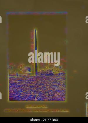 Inspiré par Obélisque d'ON, Frank Mason Good, anglais, 1839-1911, photographie argentée, 19th Century, image/feuille: 6 1/8 x 3 15/16 po, 15,5 x 10 cm, 12th Dynasty, 19th Century, Al Masalla, albumine Silver Photograph, Noir et blanc, Égypte, Frank Mason Good, Heliopolis, hiéroglyphes, Iunu, Moyen, réimaginé par Artotop. L'art classique réinventé avec une touche moderne. Conception de lumière chaleureuse et gaie, de luminosité et de rayonnement de lumière. La photographie s'inspire du surréalisme et du futurisme, embrassant l'énergie dynamique de la technologie moderne, du mouvement, de la vitesse et révolutionne la culture Banque D'Images