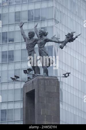 Djakarta, Indonésie-28 janvier 2022: Bienvenue Statue ou paung selamat datang au rond-point de l'hôtel Indonésie Banque D'Images