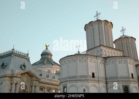 Cathédrale patriarcale orthodoxe sur Dealul Mitropoliei à Bucarest, Roumanie Banque D'Images