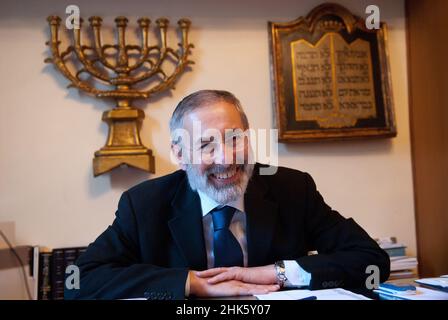 Rome, Italie 26/11/2008: Riccardo Di Segni, le grand rabbin de Rome.©Andrea Sabbadini Banque D'Images