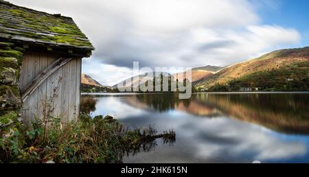 Grasmere regardant vers Dunmail Raise dans le parc national du district de Lake anglais Banque D'Images