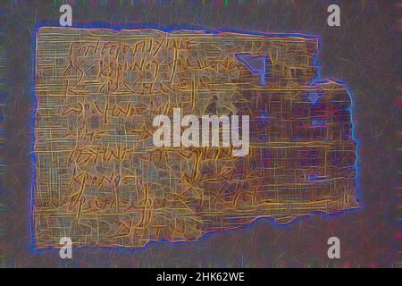 Inspiré par Papyrus fragment, Egyptien, période romaine, 30 BC–395 AD, 283, Encre sur papyrus, Oxyrhynchus, gouvernorat d'Al Minya, Égypte, Afrique, Livres et manuscrits, 3 5/8 x 5 3/8 cm (9,2 x 13,7 cm, repensé par Artotop. L'art classique réinventé avec une touche moderne. Conception de lumière chaleureuse et gaie, de luminosité et de rayonnement de lumière. La photographie s'inspire du surréalisme et du futurisme, embrassant l'énergie dynamique de la technologie moderne, du mouvement, de la vitesse et révolutionne la culture Banque D'Images
