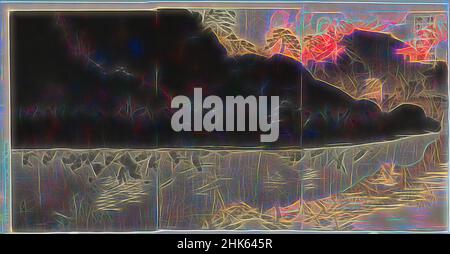 Inspiré par nos forces d'élite occupant les îles Pescadore de Taïwan, Kobayashi Kiyochika, 1847–1915, période Meiji, 1868–1912, Matsuki Heikichi V, japonais, 1872–1931, 1895, Triptych of color woodblock prints, Made in Tokyo, Japon, Asie, Prints, triptyque tel que monté : 14 3/4 × 28 11/16 pouces (37,5 × 72, réimaginé par Artotop. L'art classique réinventé avec une touche moderne. Conception de lumière chaleureuse et gaie, de luminosité et de rayonnement de lumière. La photographie s'inspire du surréalisme et du futurisme, embrassant l'énergie dynamique de la technologie moderne, du mouvement, de la vitesse et révolutionne la culture Banque D'Images