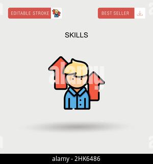 Icône de vecteur simple de compétences. Illustration de Vecteur