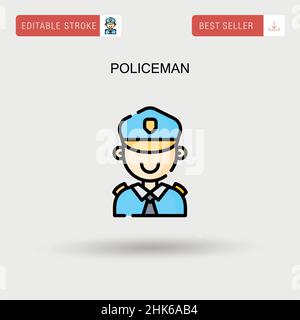 Icône de vecteur simple de policeman. Illustration de Vecteur