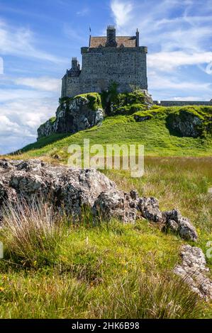 DUART Castle, le siège de Clan Maclean, situé sur l'île de Mull, Hébrides intérieures, Argyll, Écosse, Royaume-Uni Banque D'Images