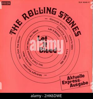 Couverture Vintage vinyle record - 1969 - Rolling Stones - Lay IT Blean - D. Banque D'Images