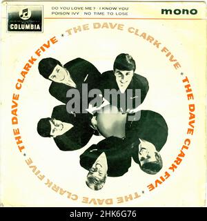 Couverture Vintage vinyle - Dave Clark Five, The - Do You Love Me - EP - UK - 1963 Banque D'Images