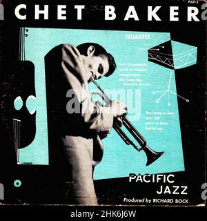 Couverture Vintage vinyle - Baker, Chet - Quartet - 10inch - US - 1953 Banque D'Images