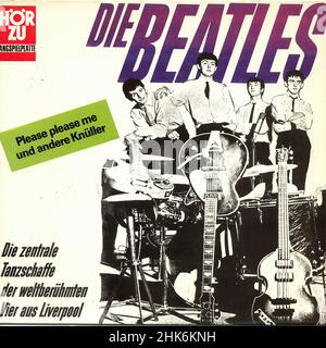 Vintage vinyle record couverture - Beatles, le - s'il vous plaît me - D - 2nd issue - Stereo Banque D'Images