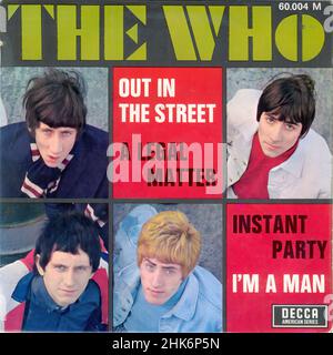 Couverture Vintage vinyle - Who, The - Out in the Street - F - EP - 1966 Banque D'Images