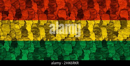 Célébration du mois de l'histoire des Noirs et partenariat diversifié Uni pour la diversité et la culture africaine fierté multiculturelle dans une illustration de 3D. Banque D'Images