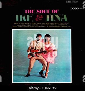 Couverture Vintage Vintage Vinyl record - Turner, Ike & Tina - The Soul of - US - 1966 - ReRel 1986 Banque D'Images