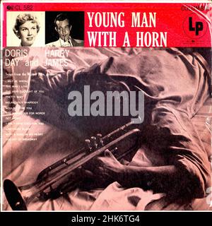 Couverture Vintage Vintage Vinyl record - Day, Doris & Harry James - Young Man with A Horn - US - 1950 -RE58 K. Banque D'Images