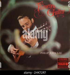 Couverture Vintage vinyle record - Philip John Lee - Guitare Flamenco Banque D'Images