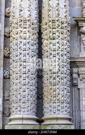 Detalle de la fachada del Monasterio de Santa María de Sobrado.La Corogne.Galice.Espagne Banque D'Images