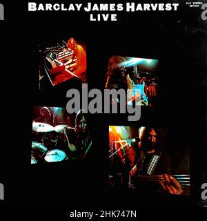 Couverture Vintage vinyle - Barclay James Harvest - Live - D - 1974 Banque D'Images