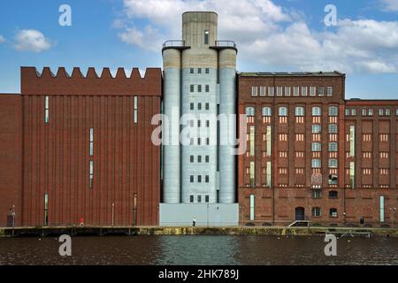 Musée Kueppersmuehle, abrégé MKM, Innenhafen, Duisburg, Rhénanie-du-Nord-Westphalie,Allemagne Banque D'Images