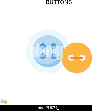 Boutons icône de vecteur simple.Modèle de conception de symbole d'illustration pour élément d'interface utilisateur Web mobile. Illustration de Vecteur