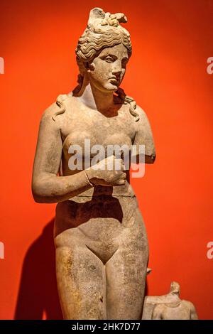 Statue en marbre d'Aphrodite, Perge, 2nd c.Hall des dieux, Musée archéologique, Antalya, Turquie, Antalya,Turquie Banque D'Images