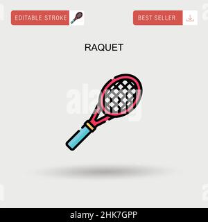 Icône de vecteur simple Raquet. Illustration de Vecteur