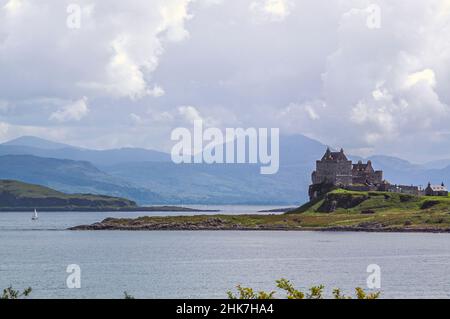 DUART Castle, le siège de Clan Maclean, situé sur l'île de Mull, Hébrides intérieures, Argyll, Écosse, Royaume-Uni Banque D'Images