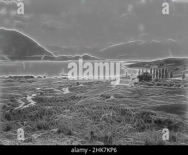 Inspiré par [Lake Wanaka de Pembroke], studio Burton Brothers, studio de photographie, 1883, Dunedin, Photographie en noir et blanc, revisitée par Artotop. L'art classique réinventé avec une touche moderne. Conception de lumière chaleureuse et gaie, de luminosité et de rayonnement de lumière. La photographie s'inspire du surréalisme et du futurisme, embrassant l'énergie dynamique de la technologie moderne, du mouvement, de la vitesse et révolutionne la culture Banque D'Images
