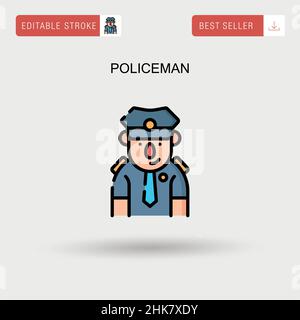 Icône de vecteur simple de policeman. Illustration de Vecteur