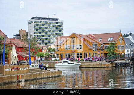 Pieder RO Restaurant in Fish Market (Fiskebrygga), Gravane, Kristiansand (Christiansand), Agder County, Norvège Banque D'Images